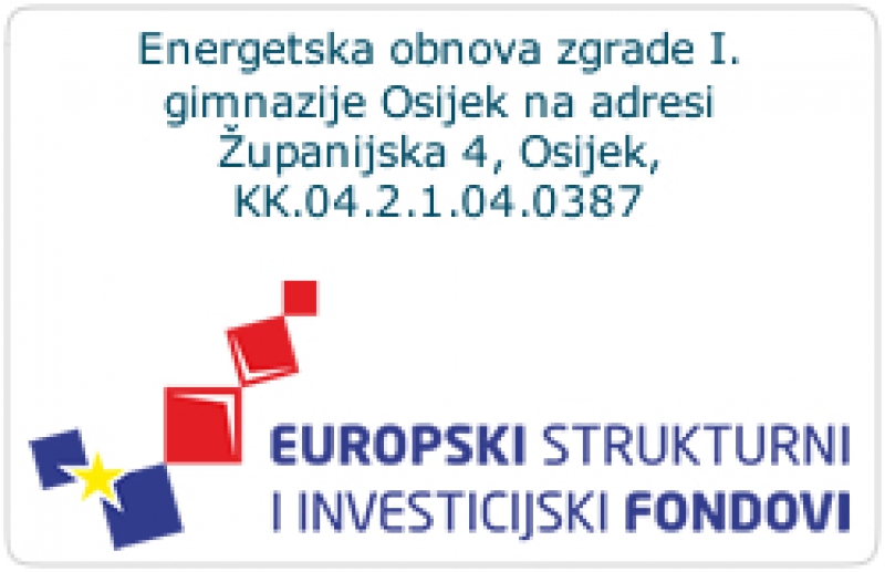 Energetska obnova zgrade I. gimnazije Osijek na adresi Županijska 4, Osijek, KK.04.2.1.04.0387